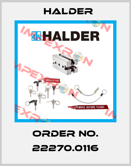 Order No. 22270.0116 Halder