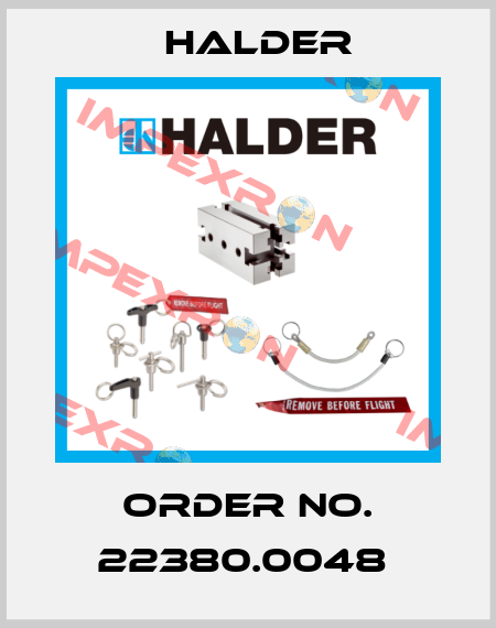 Order No. 22380.0048  Halder