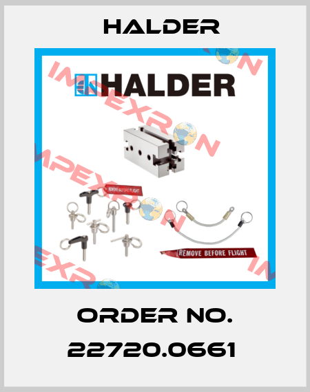 Order No. 22720.0661  Halder