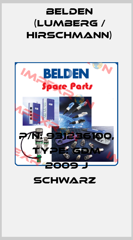 P/N: 931236100, Type: GDM 2009 J schwarz  Belden (Lumberg / Hirschmann)
