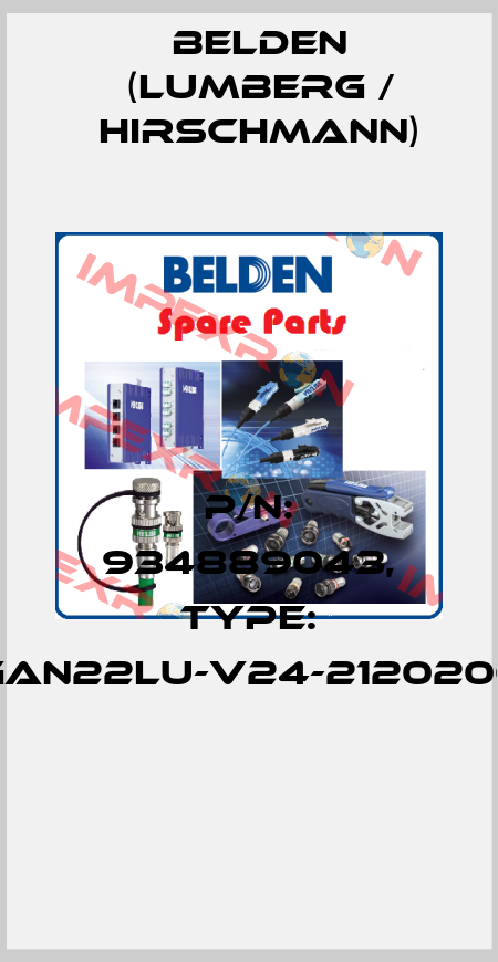 P/N: 934889043, Type: GAN22LU-V24-2120200  Belden (Lumberg / Hirschmann)