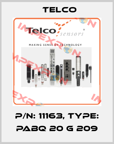 p/n: 11163, Type: PABQ 20 G 209 Telco