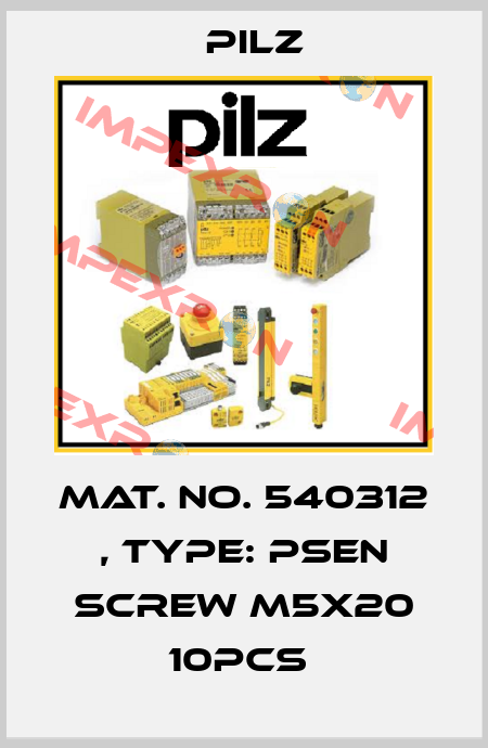 Mat. No. 540312 , Type: PSEN screw M5x20 10pcs  Pilz