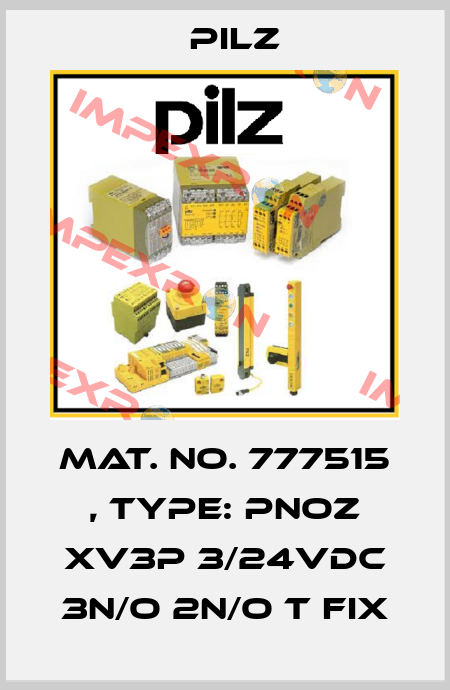 Mat. No. 777515 , Type: PNOZ XV3P 3/24VDC 3n/o 2n/o t fix Pilz