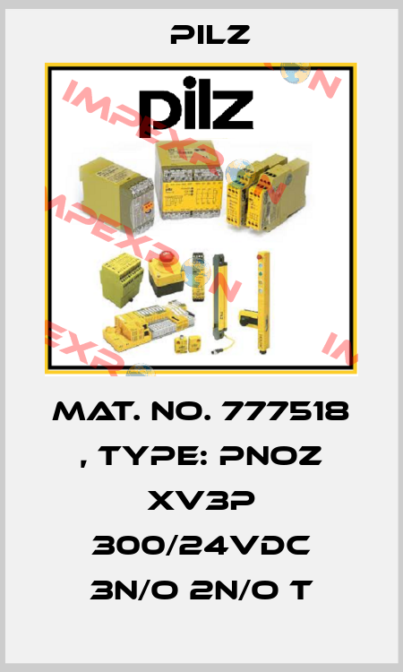 Mat. No. 777518 , Type: PNOZ XV3P 300/24VDC 3n/o 2n/o t Pilz