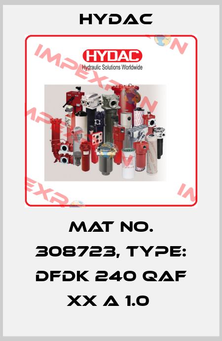 Mat No. 308723, Type: DFDK 240 QAF XX A 1.0  Hydac