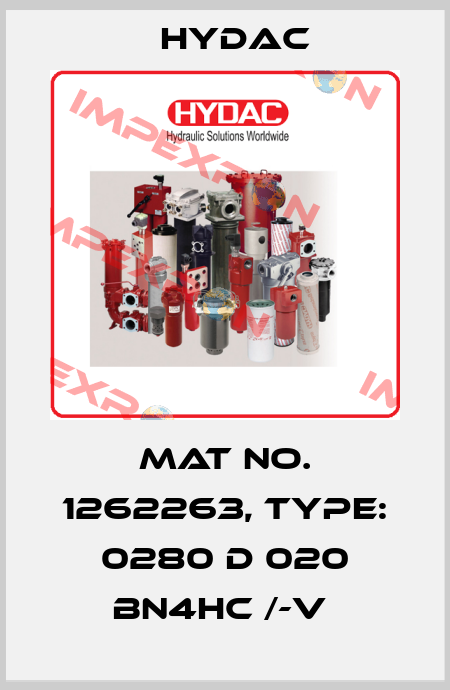 Mat No. 1262263, Type: 0280 D 020 BN4HC /-V  Hydac