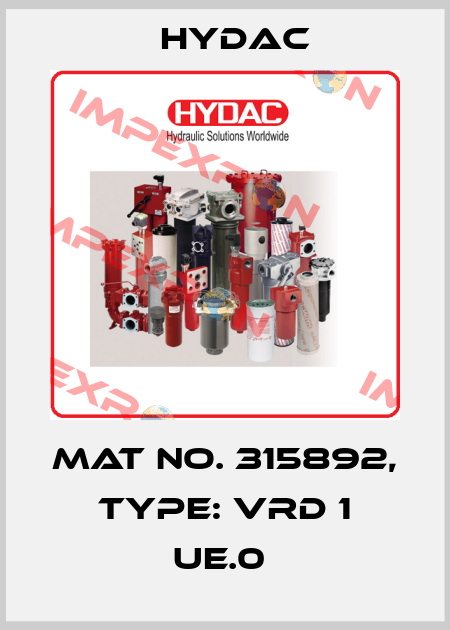 Mat No. 315892, Type: VRD 1 UE.0  Hydac