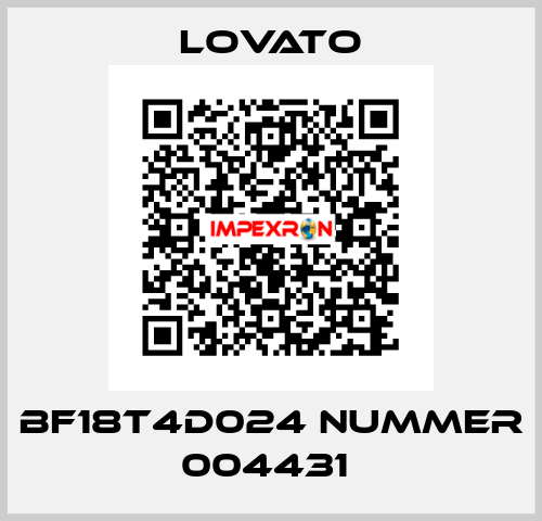 BF18T4D024 NUMMER 004431  Lovato