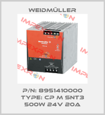 P/N: 8951410000 Type: CP M SNT3 500W 24V 20A Weidmüller