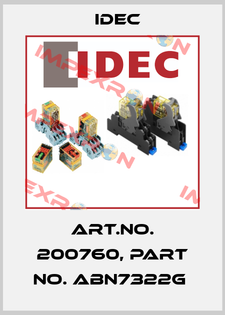 Art.No. 200760, Part No. ABN7322G  Idec