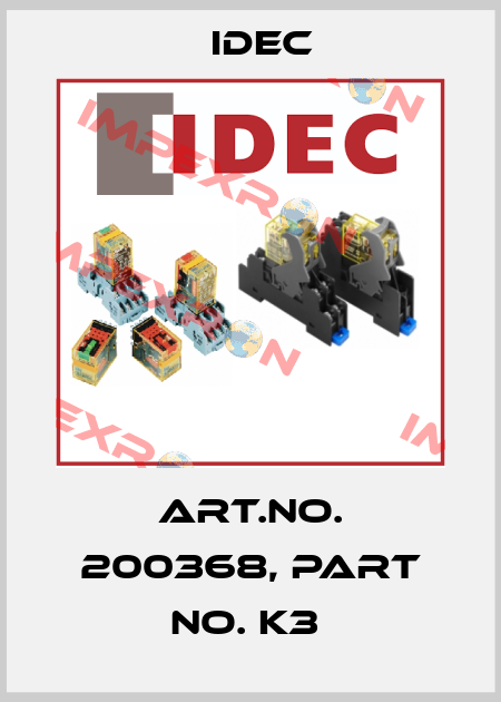 Art.No. 200368, Part No. K3  Idec