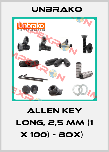 Allen Key long, 2,5 mm (1 x 100) - Box)   Unbrako