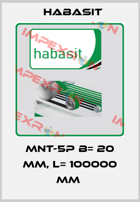 MNT-5P B= 20 mm, L= 100000 mm  Habasit