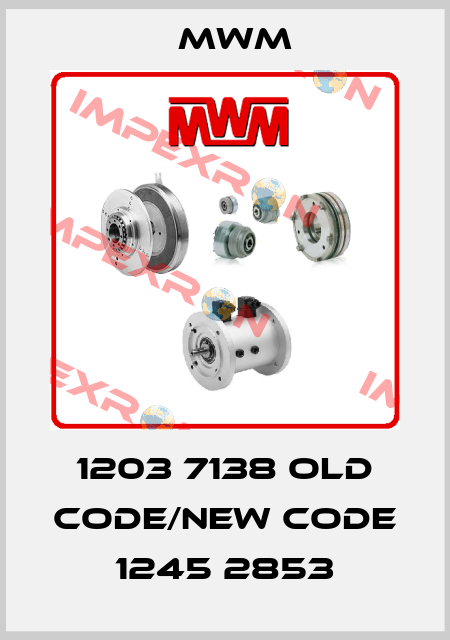 1203 7138 old code/new code 1245 2853 MWM