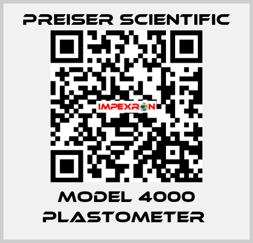 Model 4000 Plastometer  Preiser Scientific