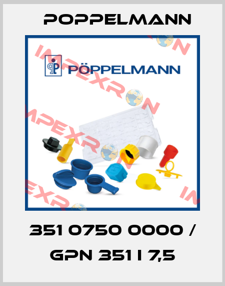 351 0750 0000 / GPN 351 I 7,5 Poppelmann