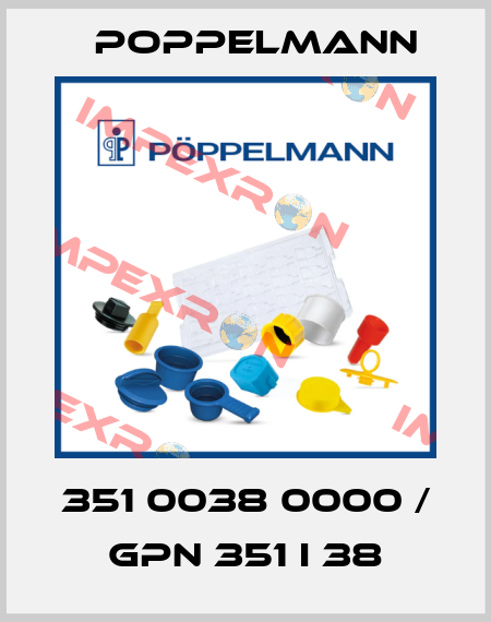 351 0038 0000 / GPN 351 I 38 Poppelmann
