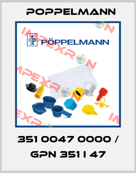 351 0047 0000 / GPN 351 I 47 Poppelmann