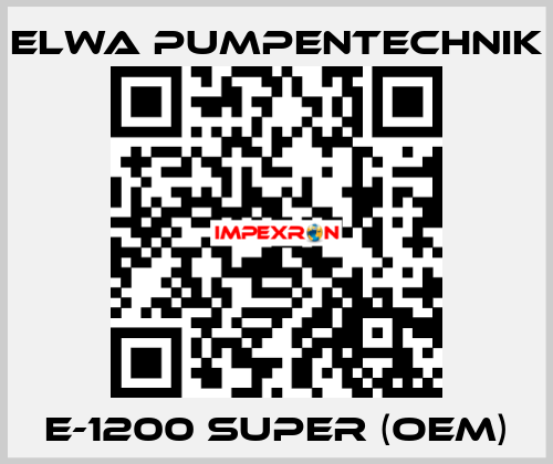 E-1200 SUPER (OEM) ELWA PUMPENTECHNIK