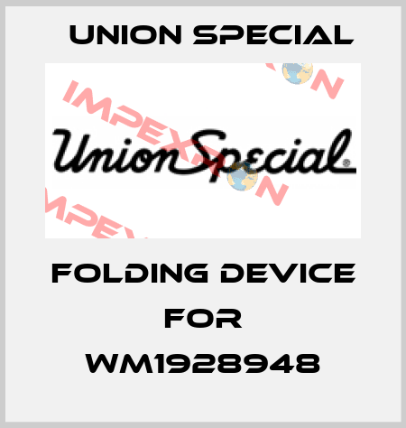 folding device for WM1928948 Union Special