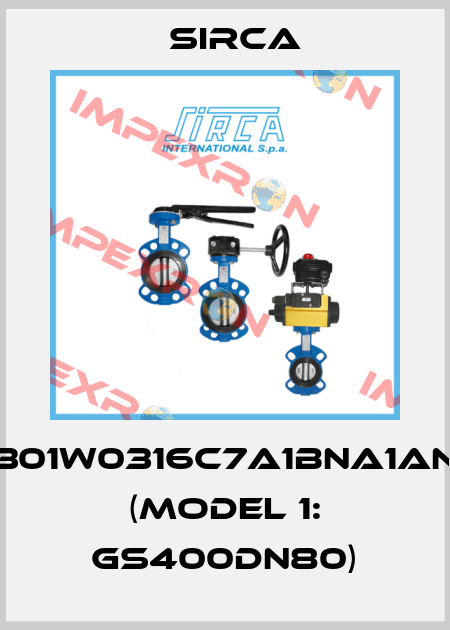 301W0316C7A1BNA1AN (Model 1: GS400DN80) Sirca