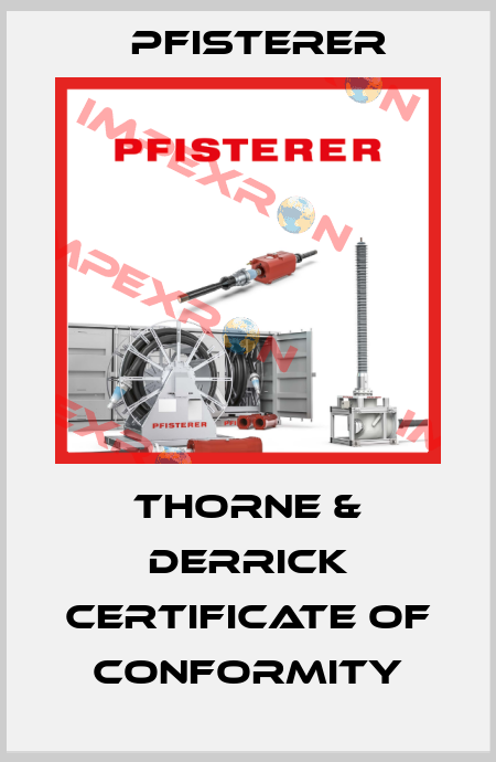 Thorne & Derrick Certificate of Conformity Pfisterer