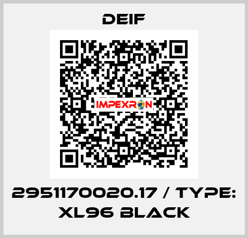 2951170020.17 / Type: XL96 black Deif
