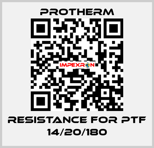 resistance for PTF 14/20/180 PROTHERM