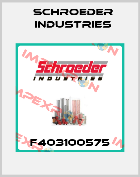 F403100575 Schroeder Industries