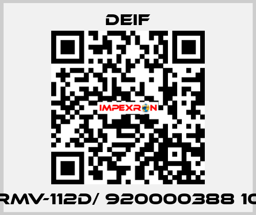 RMV-112D/ 920000388 10 Deif