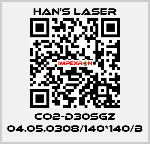 CO2-D30SGZ 04.05.0308/140*140/B Han's Laser