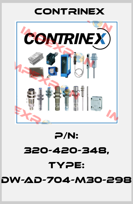 p/n: 320-420-348, Type: DW-AD-704-M30-298 Contrinex