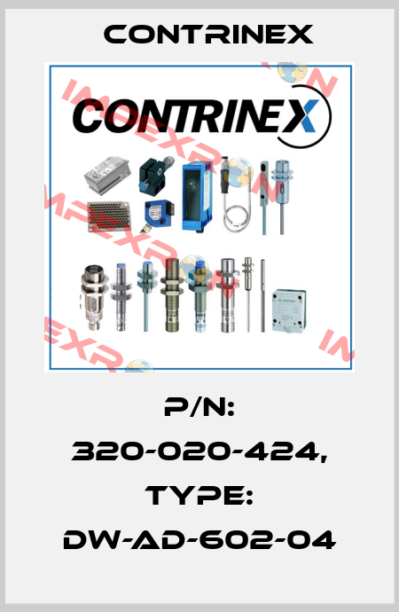 p/n: 320-020-424, Type: DW-AD-602-04 Contrinex