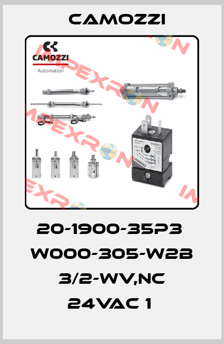 20-1900-35P3  W000-305-W2B 3/2-WV,NC 24VAC 1  Camozzi