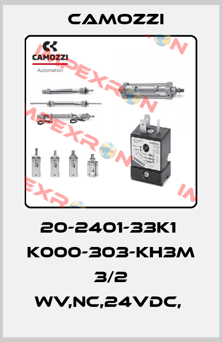 20-2401-33K1  K000-303-KH3M 3/2 WV,NC,24VDC,  Camozzi