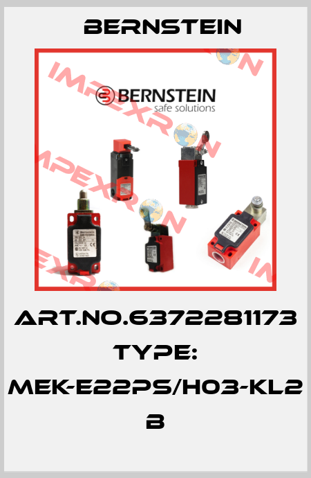 Art.No.6372281173 Type: MEK-E22PS/H03-KL2            B Bernstein