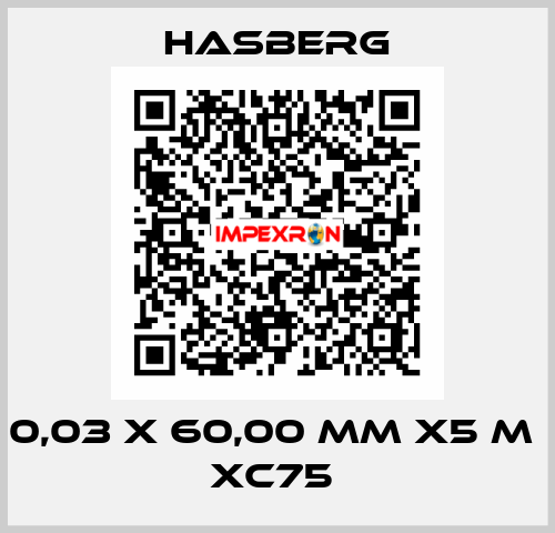 0,03 X 60,00 MM X5 M  XC75  Hasberg
