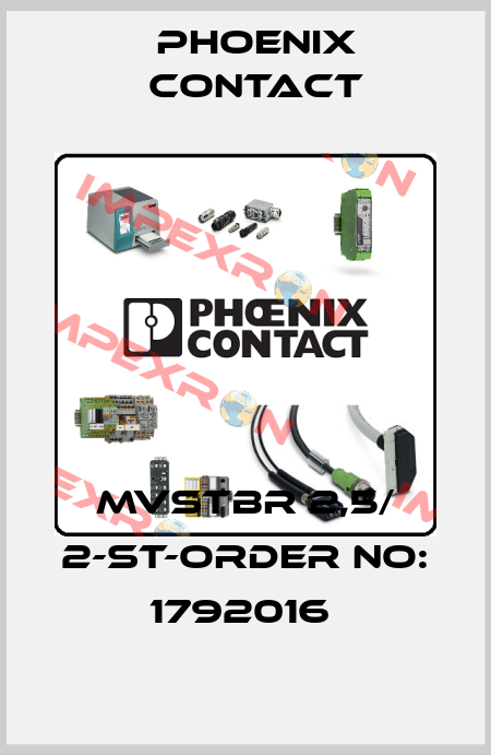 MVSTBR 2,5/ 2-ST-ORDER NO: 1792016  Phoenix Contact