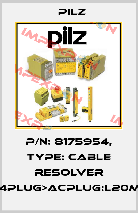 p/n: 8175954, Type: Cable Resolver DD4plug>ACplug:L20mSK Pilz
