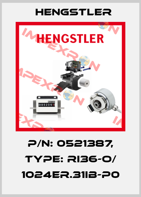 p/n: 0521387, Type: RI36-O/ 1024ER.31IB-P0 Hengstler