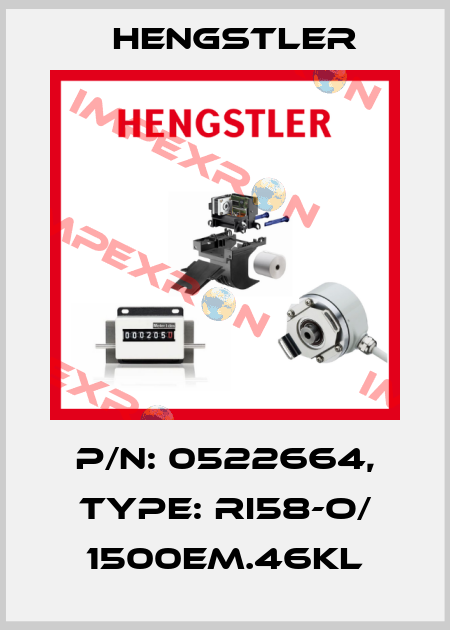 p/n: 0522664, Type: RI58-O/ 1500EM.46KL Hengstler
