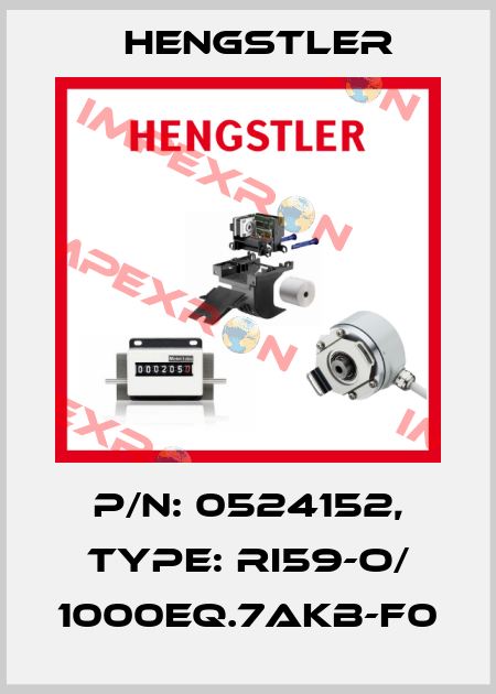 p/n: 0524152, Type: RI59-O/ 1000EQ.7AKB-F0 Hengstler
