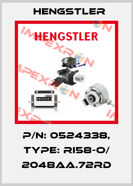 p/n: 0524338, Type: RI58-O/ 2048AA.72RD Hengstler