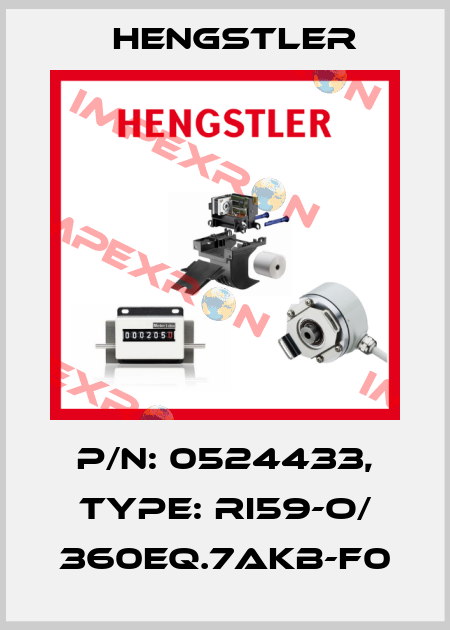 p/n: 0524433, Type: RI59-O/ 360EQ.7AKB-F0 Hengstler