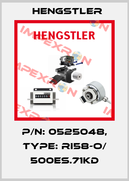 p/n: 0525048, Type: RI58-O/ 500ES.71KD Hengstler
