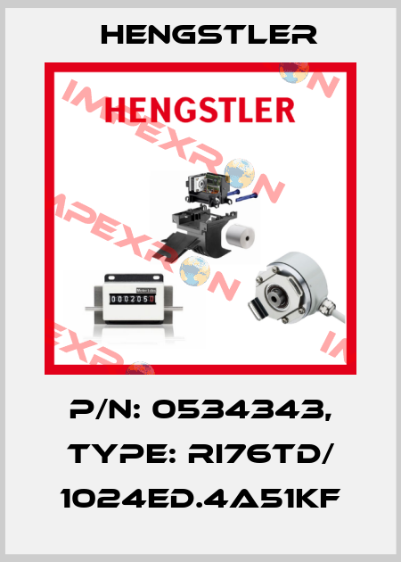 p/n: 0534343, Type: RI76TD/ 1024ED.4A51KF Hengstler