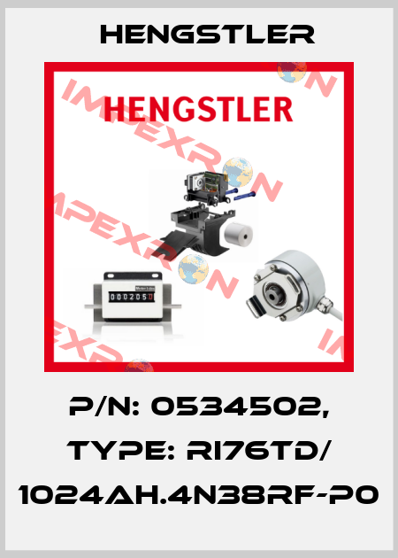 p/n: 0534502, Type: RI76TD/ 1024AH.4N38RF-P0 Hengstler