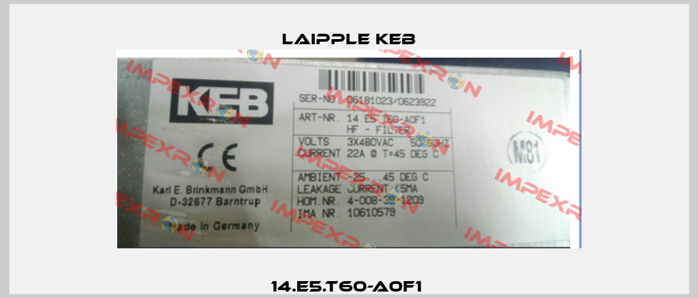 14.E5.T60-A0F1  LAIPPLE KEB