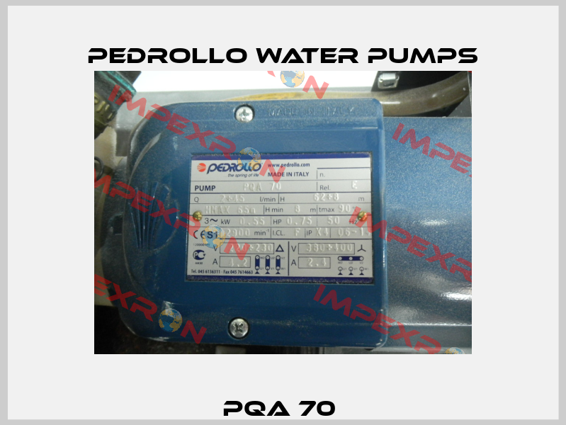PQA 70  Pedrollo Water Pumps